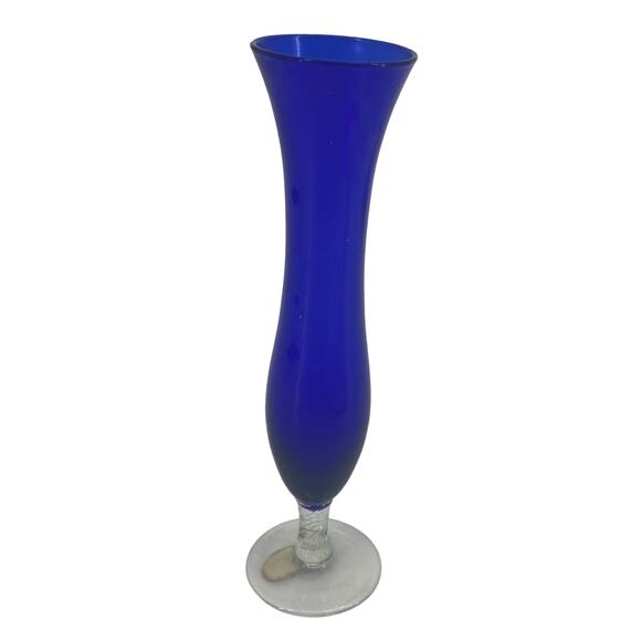 vtg national potteries cleavland, OH cobalt blue vase - Picture 1 of 4